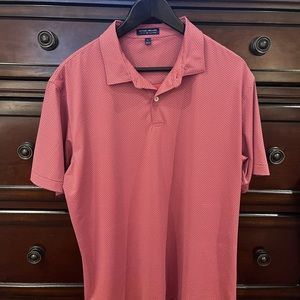 Peter Millar Crown Crafted Polo in coral and navy